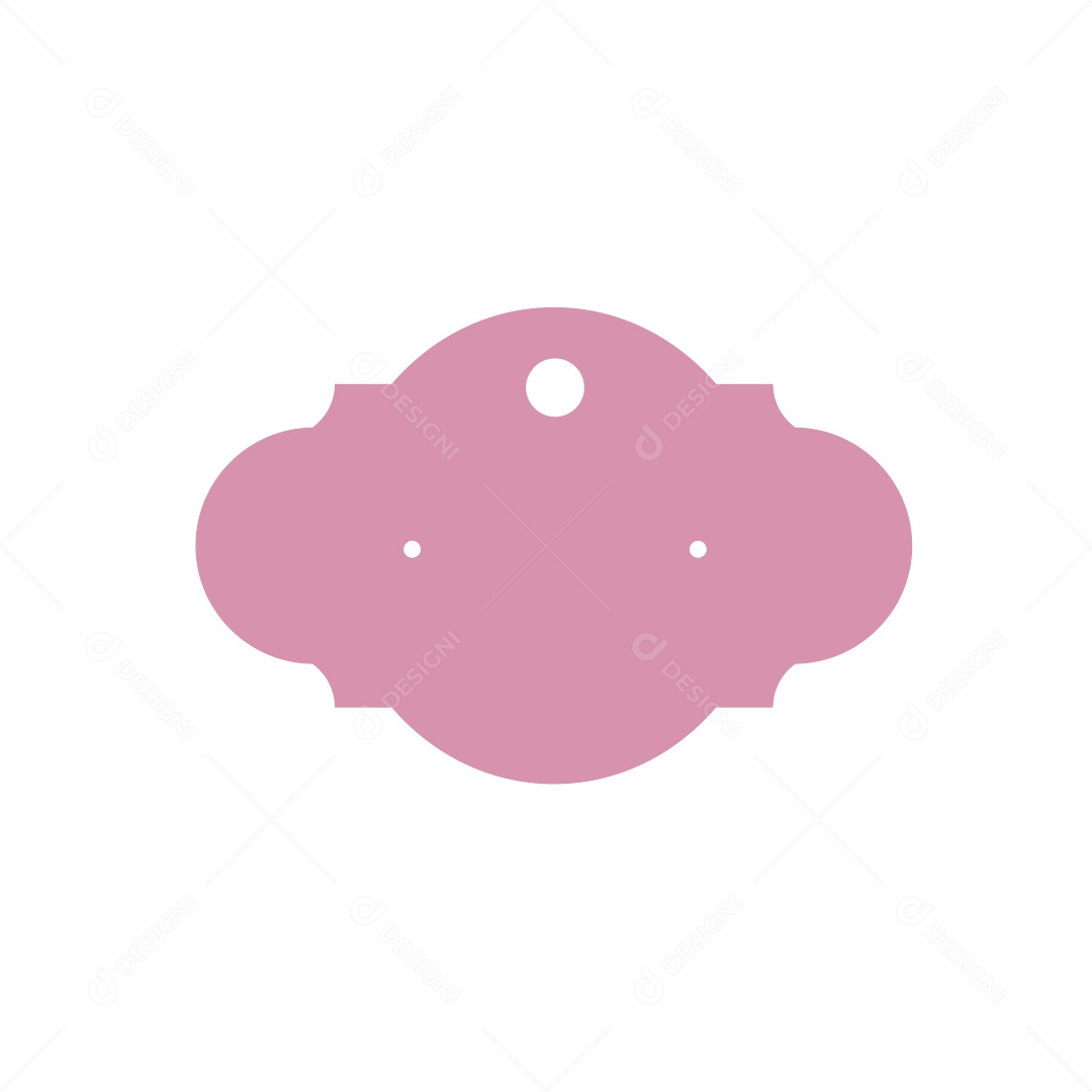 Etiqueta Rosa Ilustração Vetor EPS