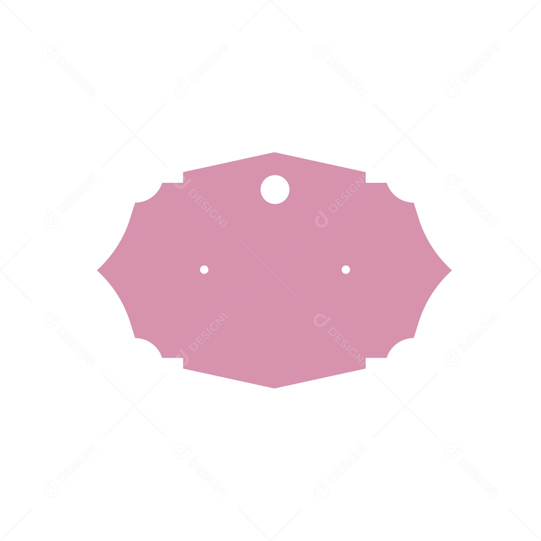 Etiqueta Rosa Ilustração Vetor EPS