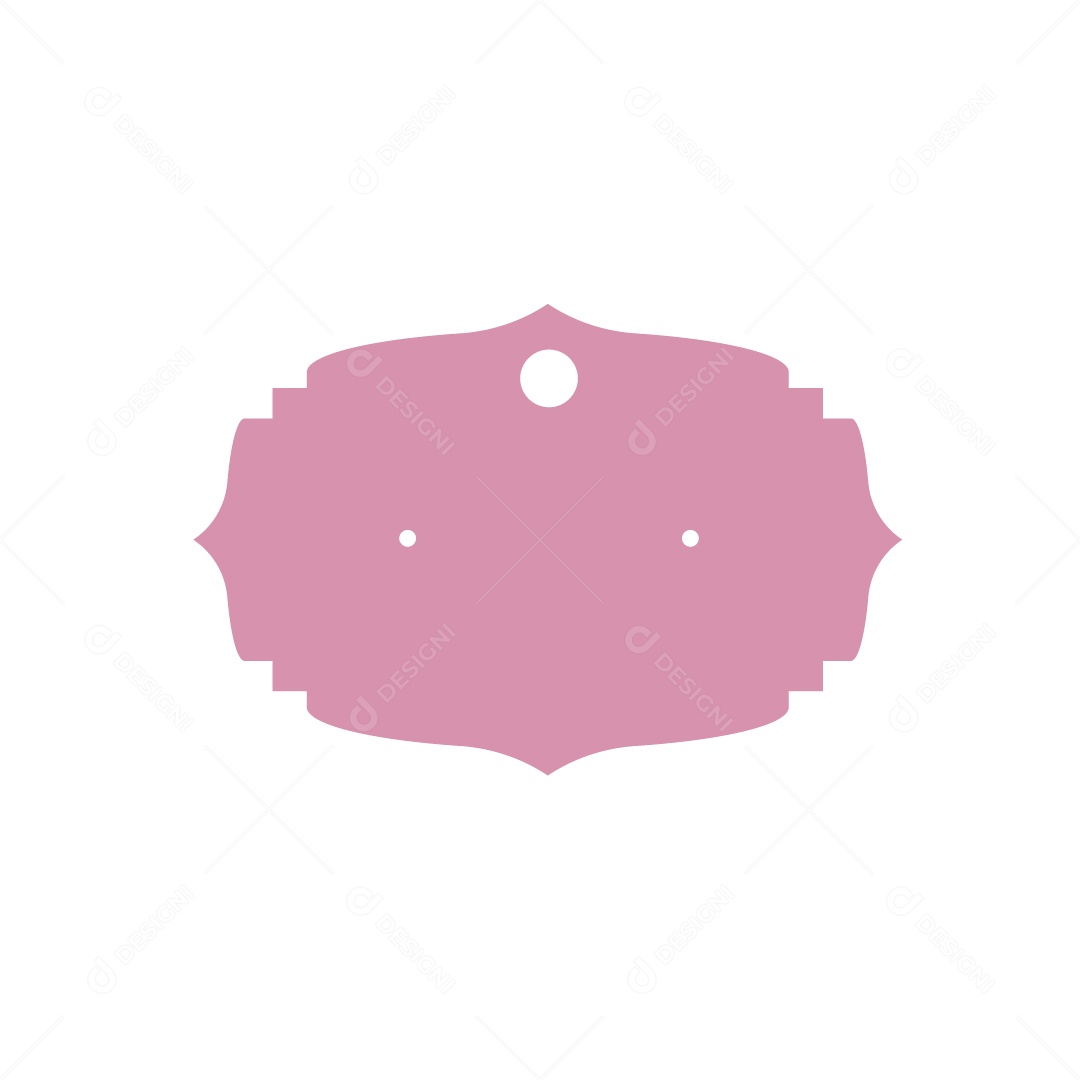 Etiqueta Rosa Ilustração Vetor EPS