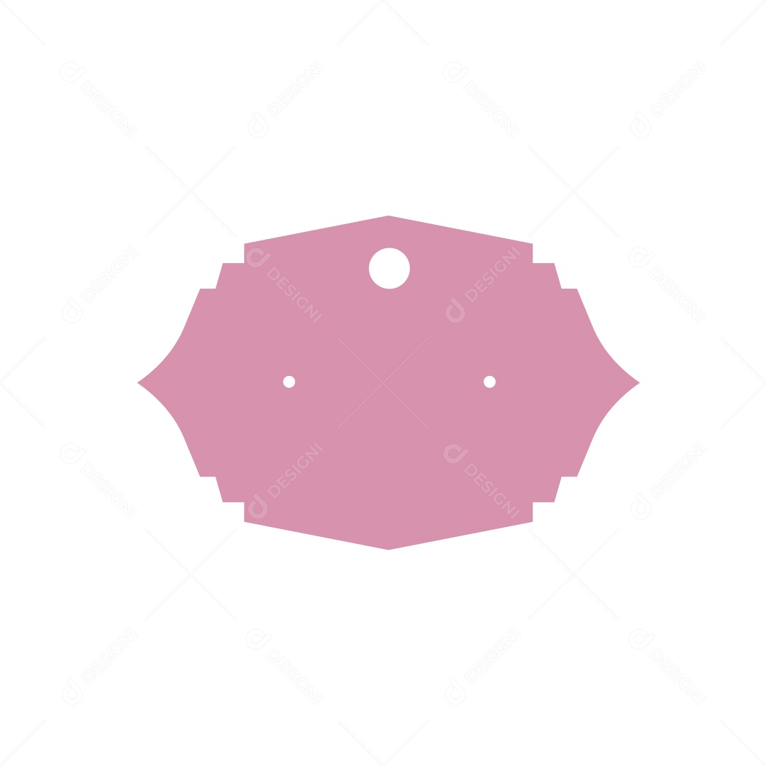 Etiqueta Rosa Ilustração Vetor EPS