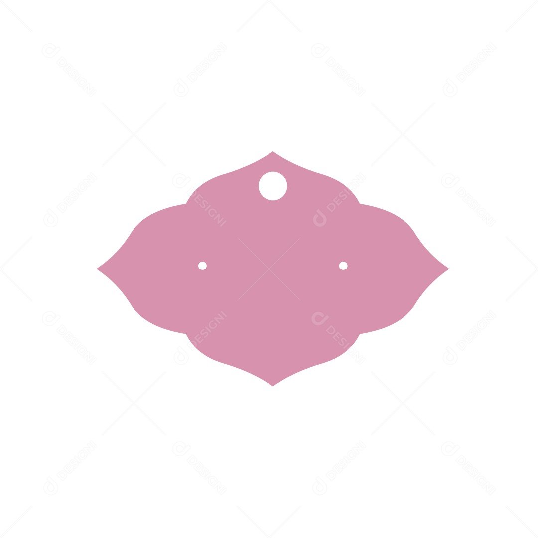 Etiqueta Rosa Ilustração Vetor EPS