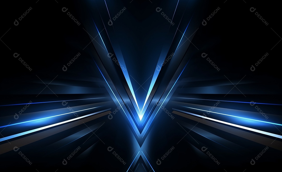 Cenário futurístico iluminado neon