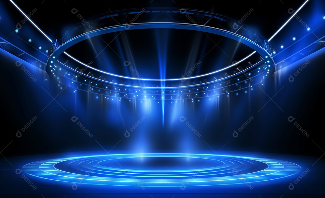 Cenário futurístico neon