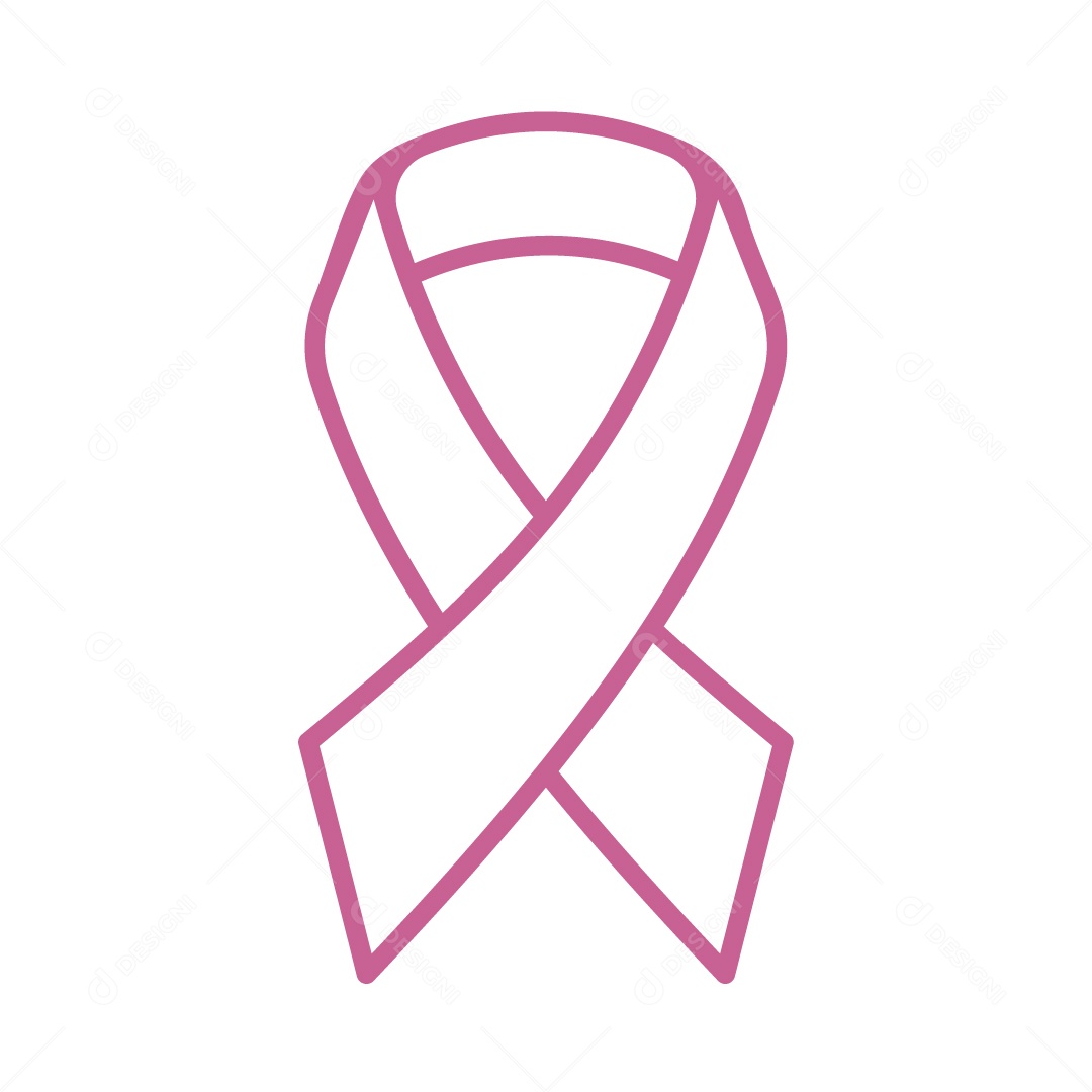 Fita De Outubro Rosa Ilustração Vetor EPS