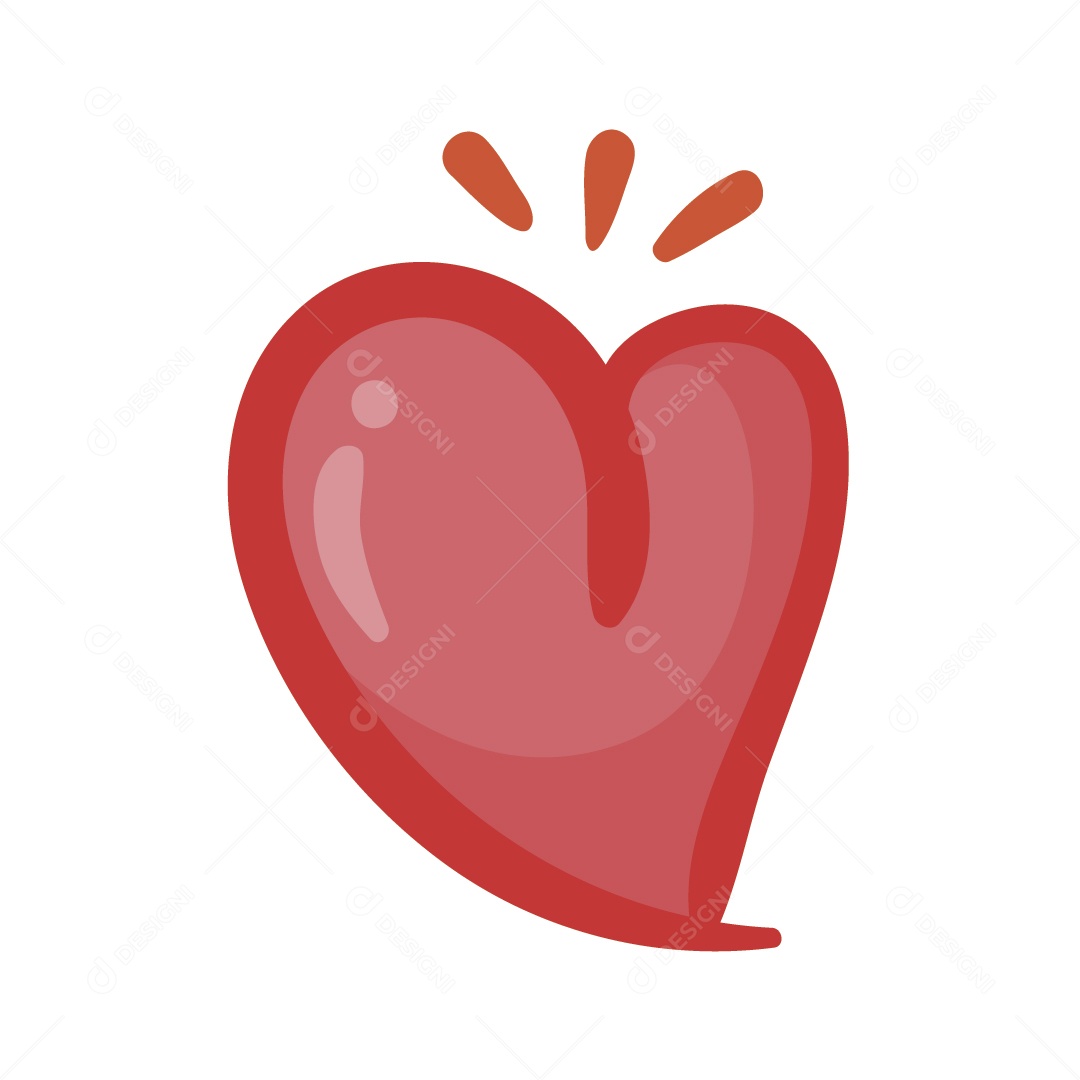 Coração Vermelho Ilustração Vetor EPS