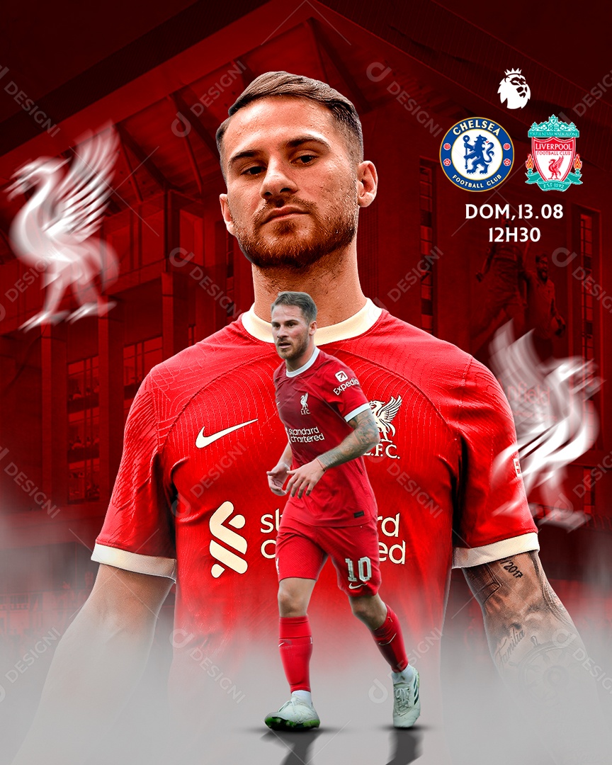 Social Media Futebol Chelsea x Liverpool PSD Editável
