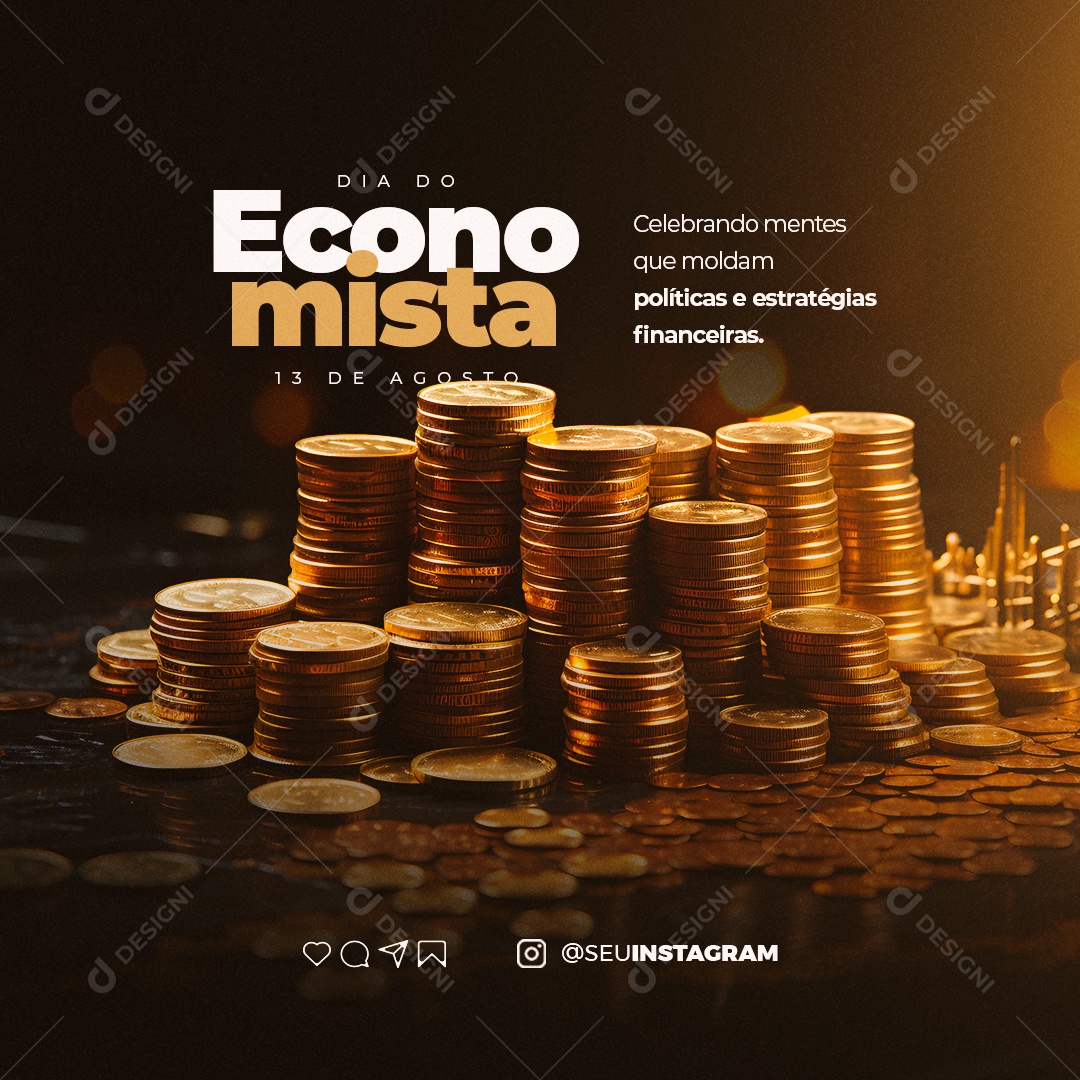 Dia Do Economista Celebrando Mentes que Moldam Políticas e Estratégias Social Media PSD Editável
