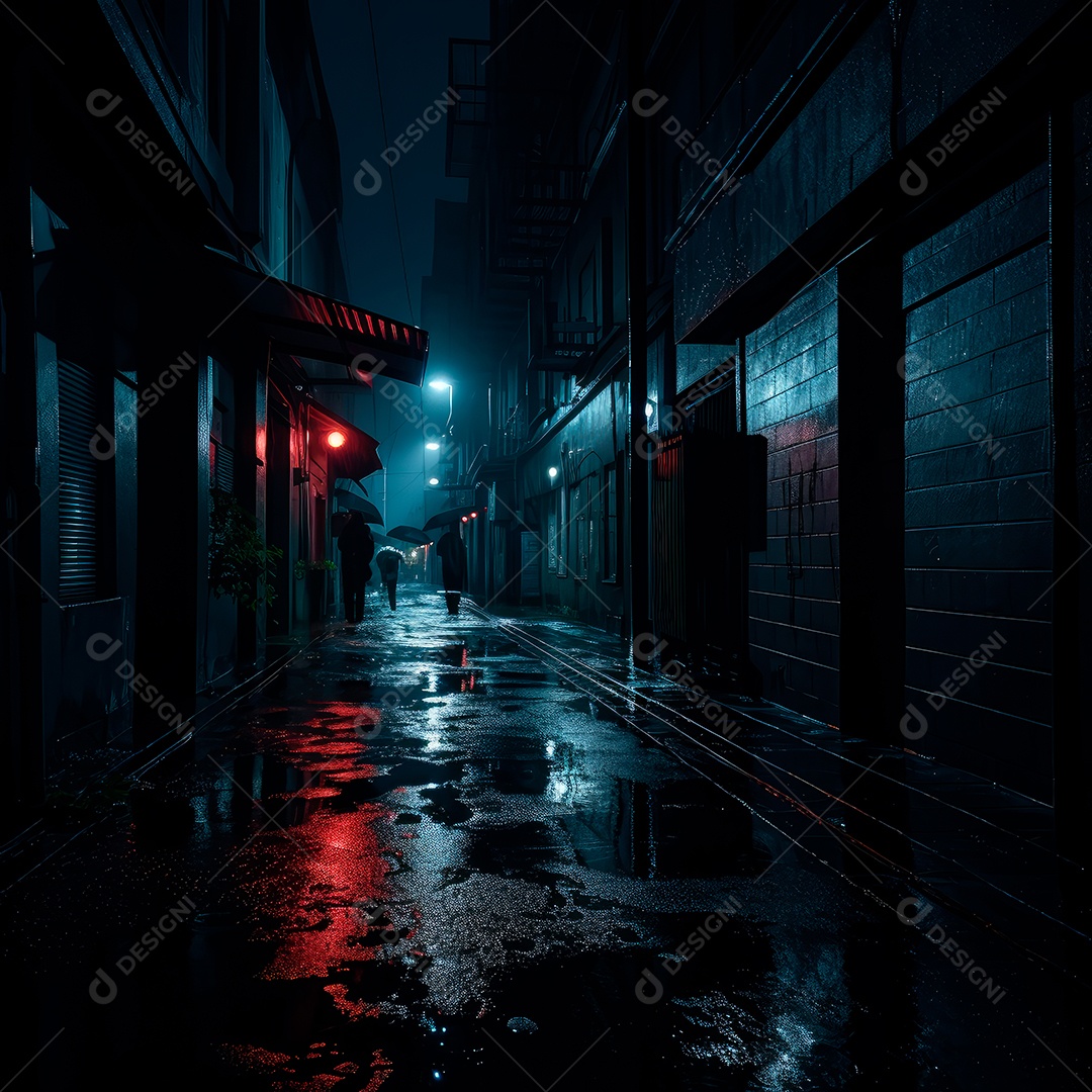 Foto de um corredor escuro de um dia chuvoso retroiluminado59