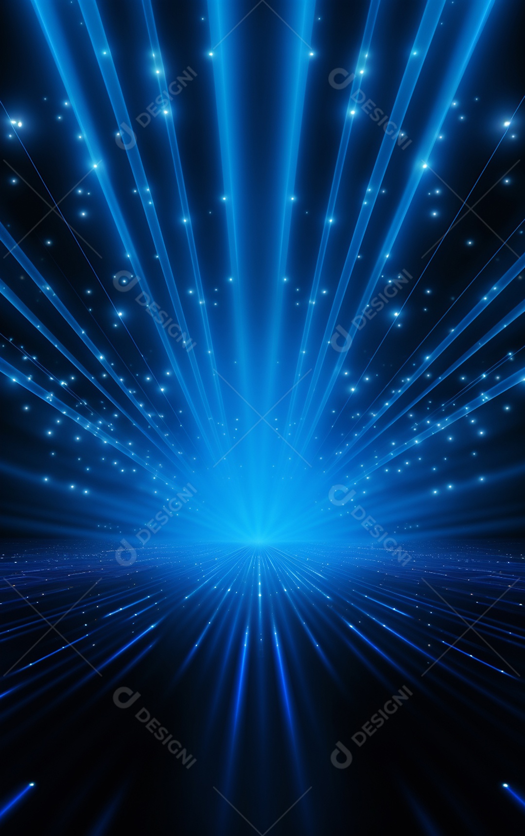 Plano de fundo com iluminação de holofotes azuis