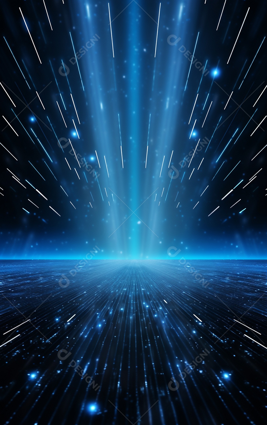 Plano de fundo com iluminação de holofotes azuis