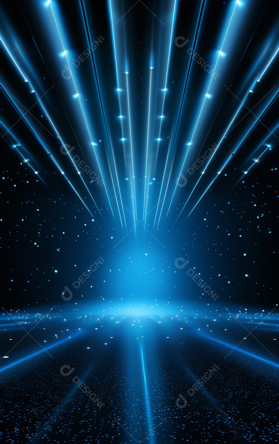 Plano de fundo com iluminação de holofotes azuis