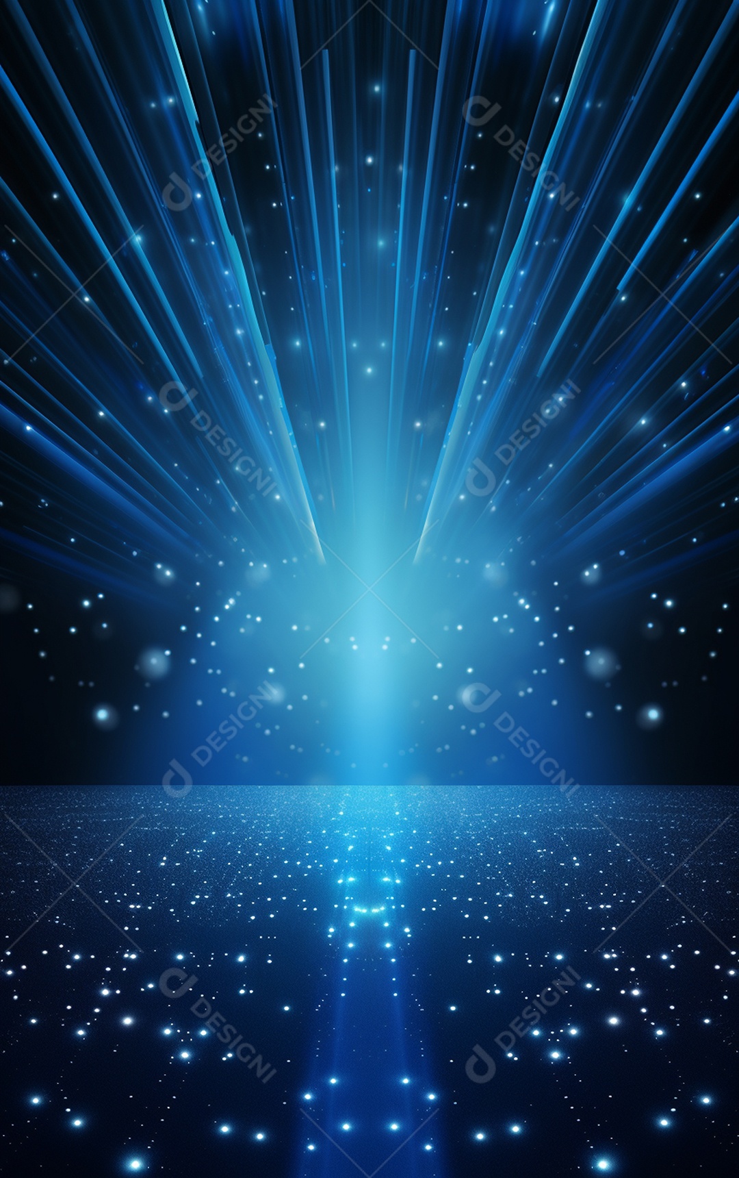 Plano de fundo com iluminação de holofotes azuis