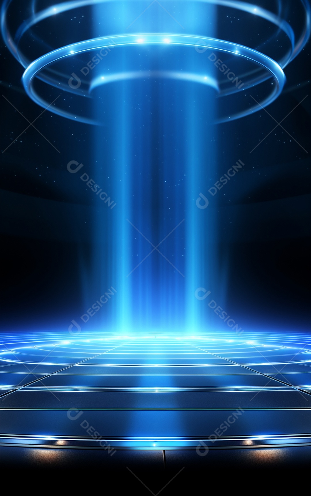 Plano de fundo com iluminação de holofotes azuis