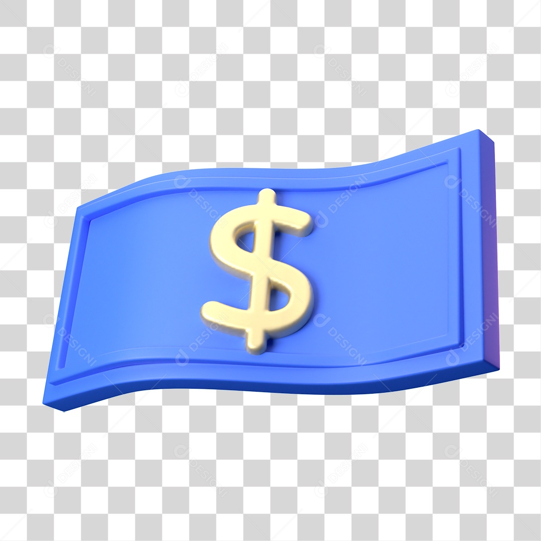 Elemento 3D Ícone de Negócios Financeiros Dinheiro PNG Transparente