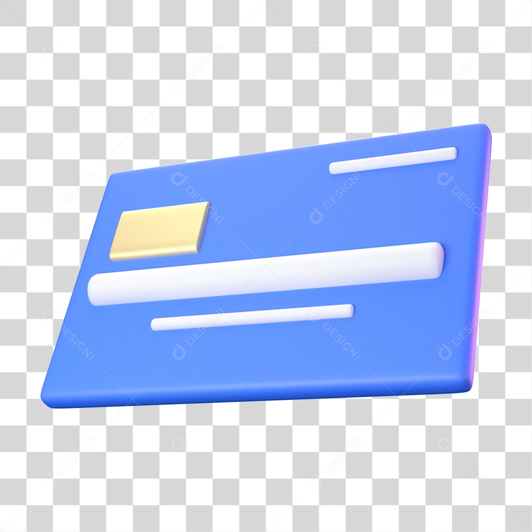 Elemento 3D Ícone de Negócios Financeiros Cartão PNG Transparente