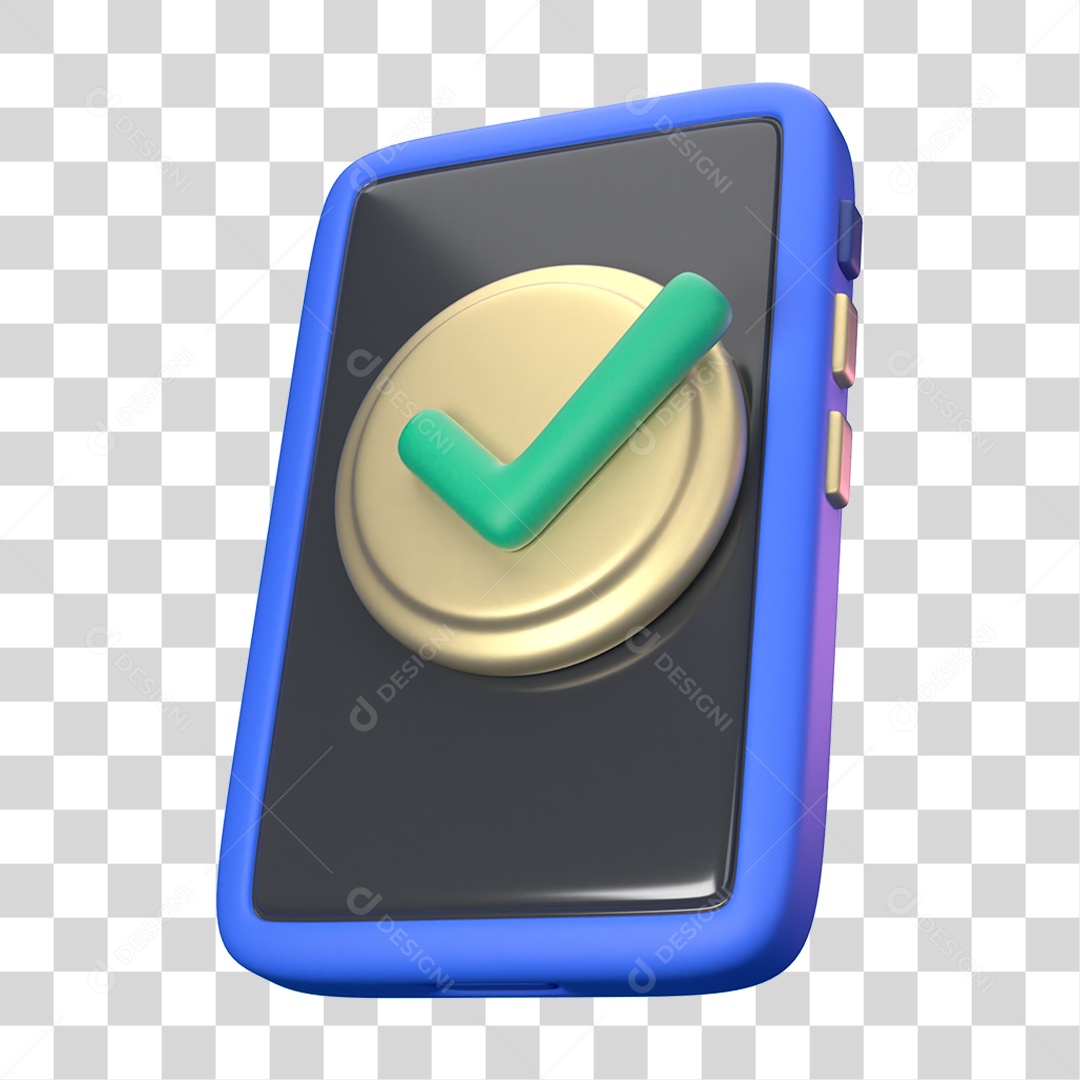 Elemento 3D Ícone de Negócios Financeiros Celular PNG Transparente