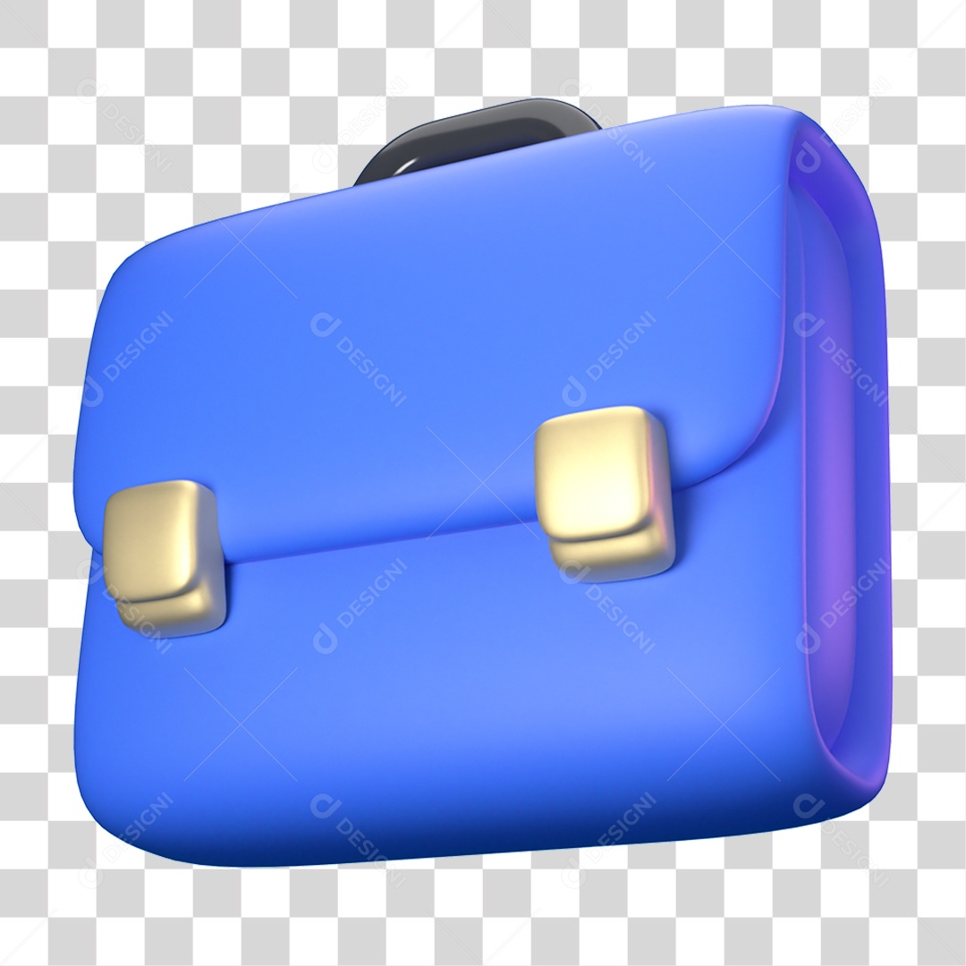 Elemento 3D Ícone de Negócios Financeiros Maleta PNG Transparente