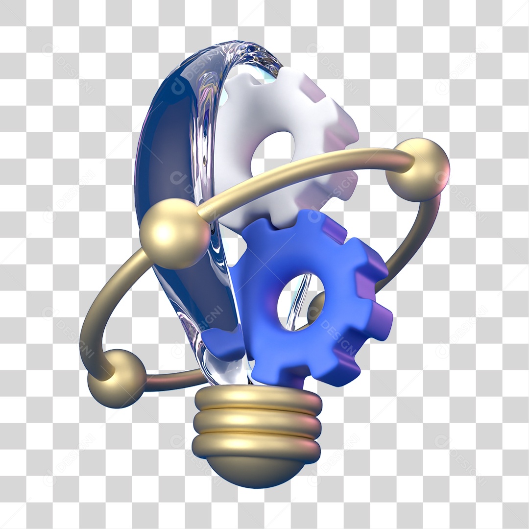 Elemento 3D Ícone de Negócios Financeiros PNG Transparente