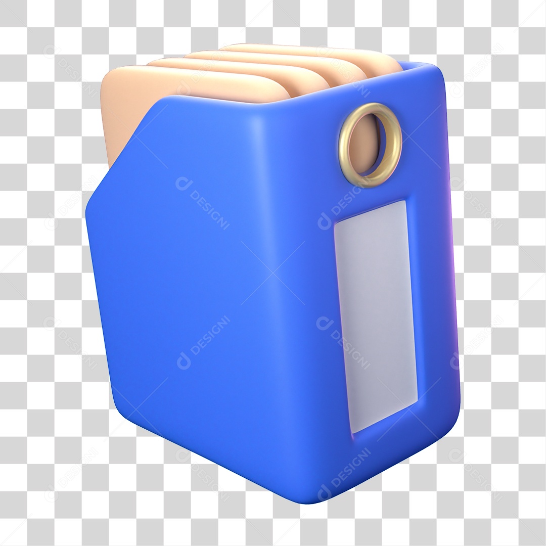 Elemento 3D Ícone de Negócios Financeiros Pasta de Arquivos PNG Transparente