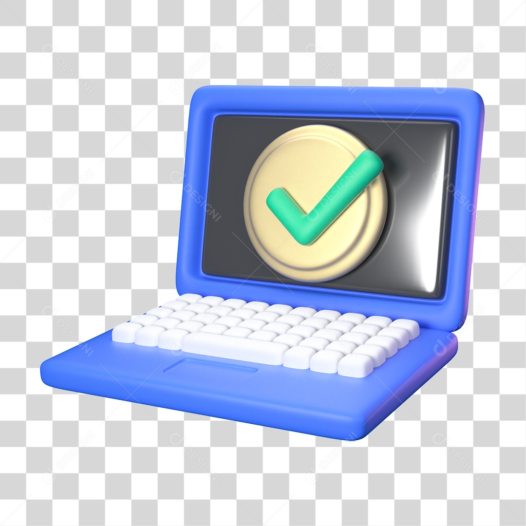 Elemento 3D Ícone de Negócios Financeiros Computador PNG Transparente