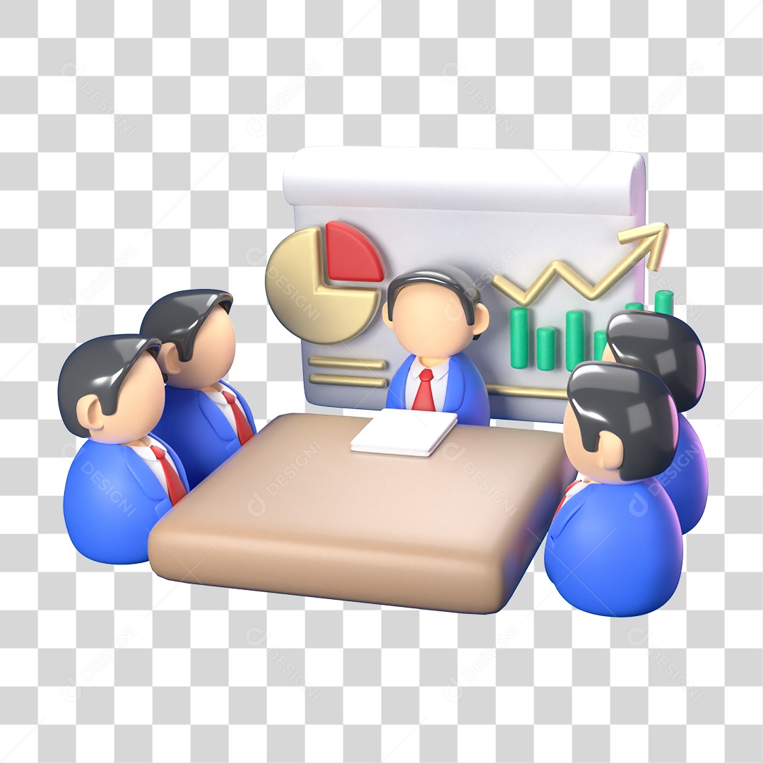 Elemento 3D Ícone de Negócios Financeiros PNG Transparente