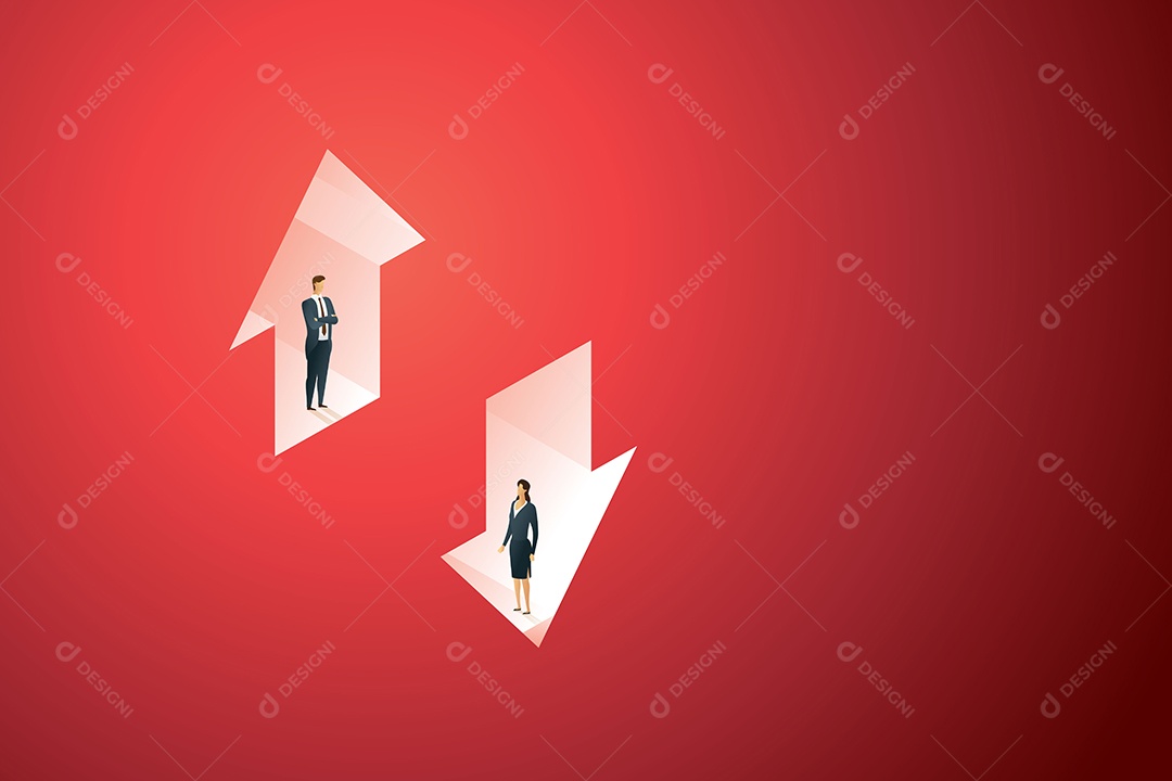 Ascensão e Queda dos Indicadores de Negócios Diferentes Visões dos Investidores Vetor EPS