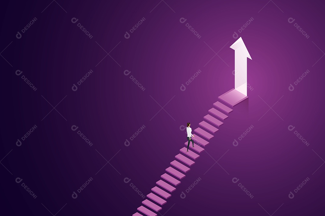 Promoção de Sucesso de Progresso e Crescimento de Carreira Alcance do Objetivo Vetor EPS