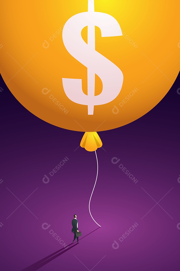 Bolha de Investimento Está Pronta para Explodir Vetor EPS