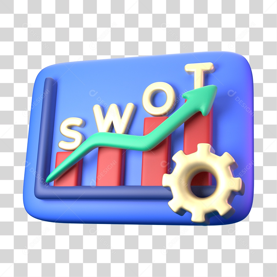 Elemento 3D Ícone de Negócios Financeiros Gráficos PNG Transparente