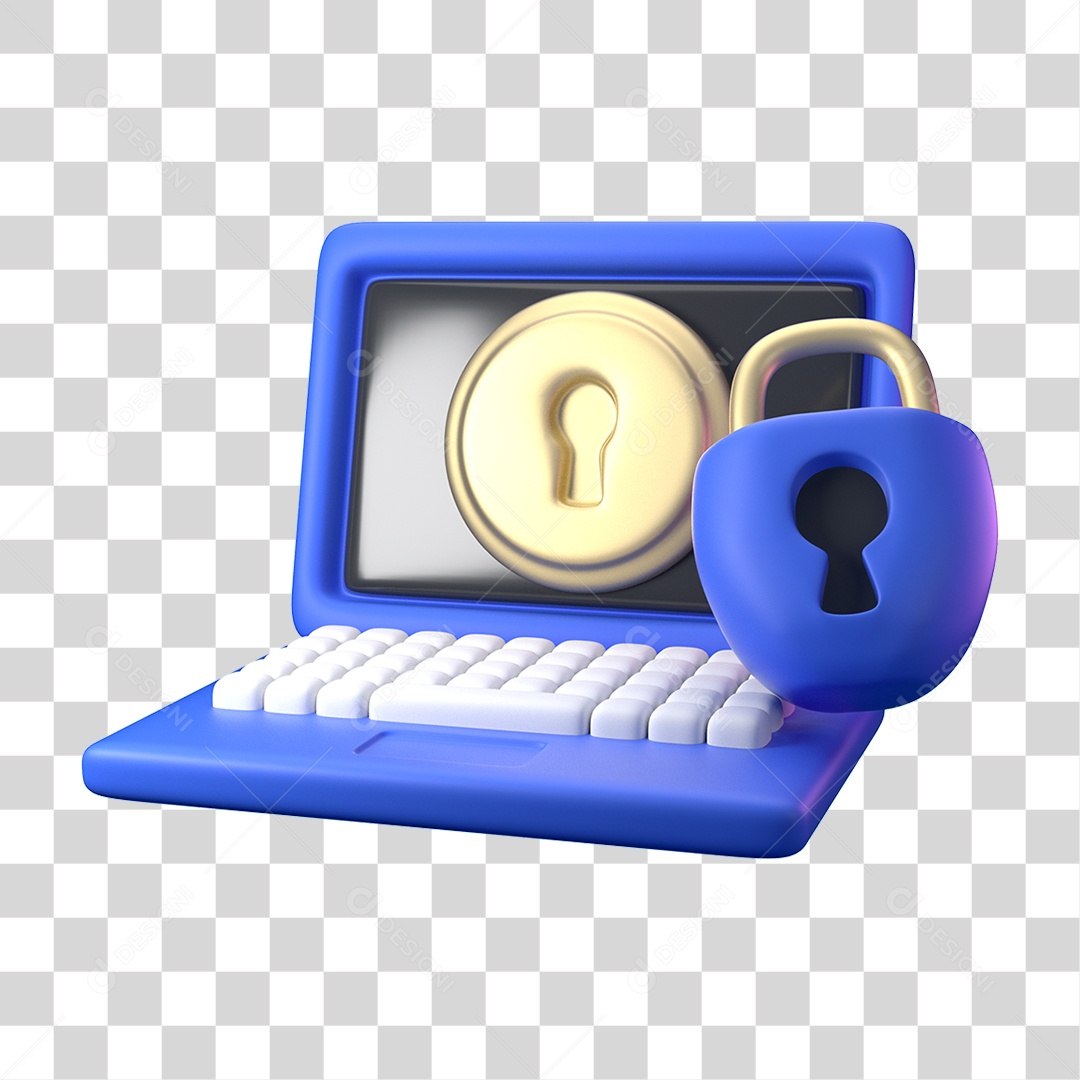 Elemento 3D Ícone de Negócios Financeiros Computador PNG Transparente