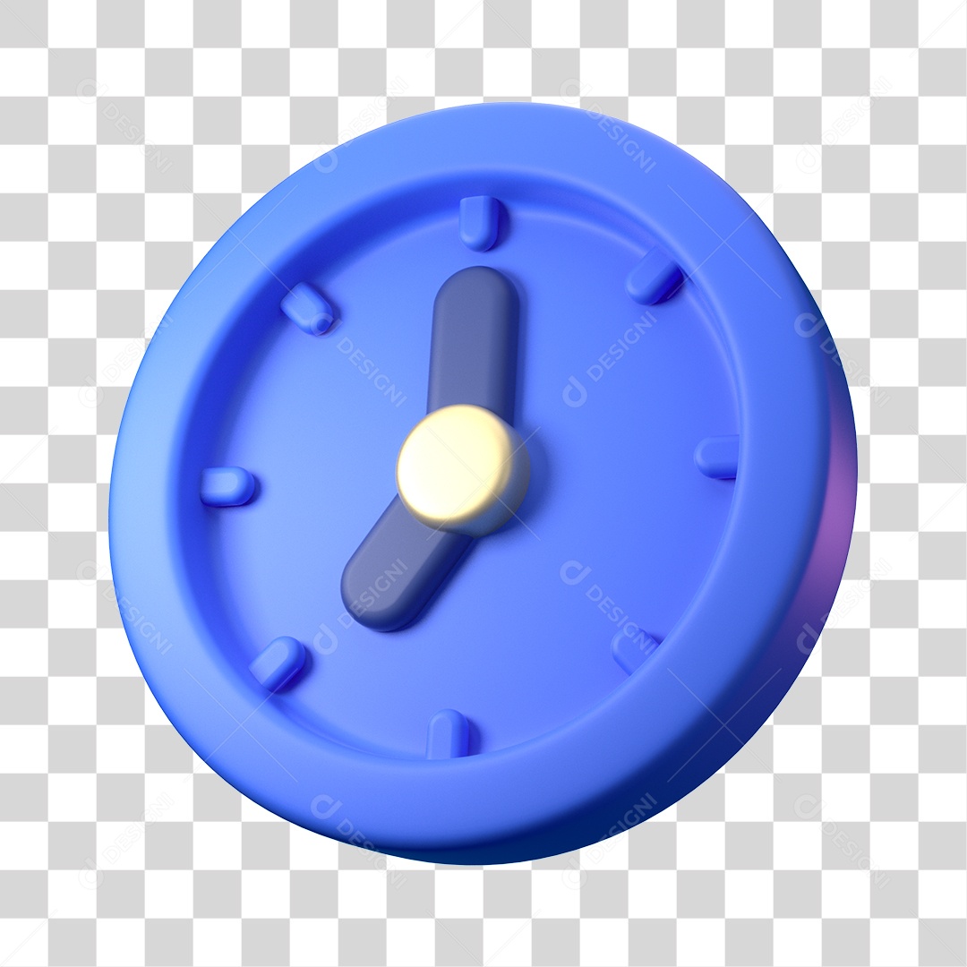 Elemento 3D Ícone de Negócios Financeiros Relógio PNG Transparente