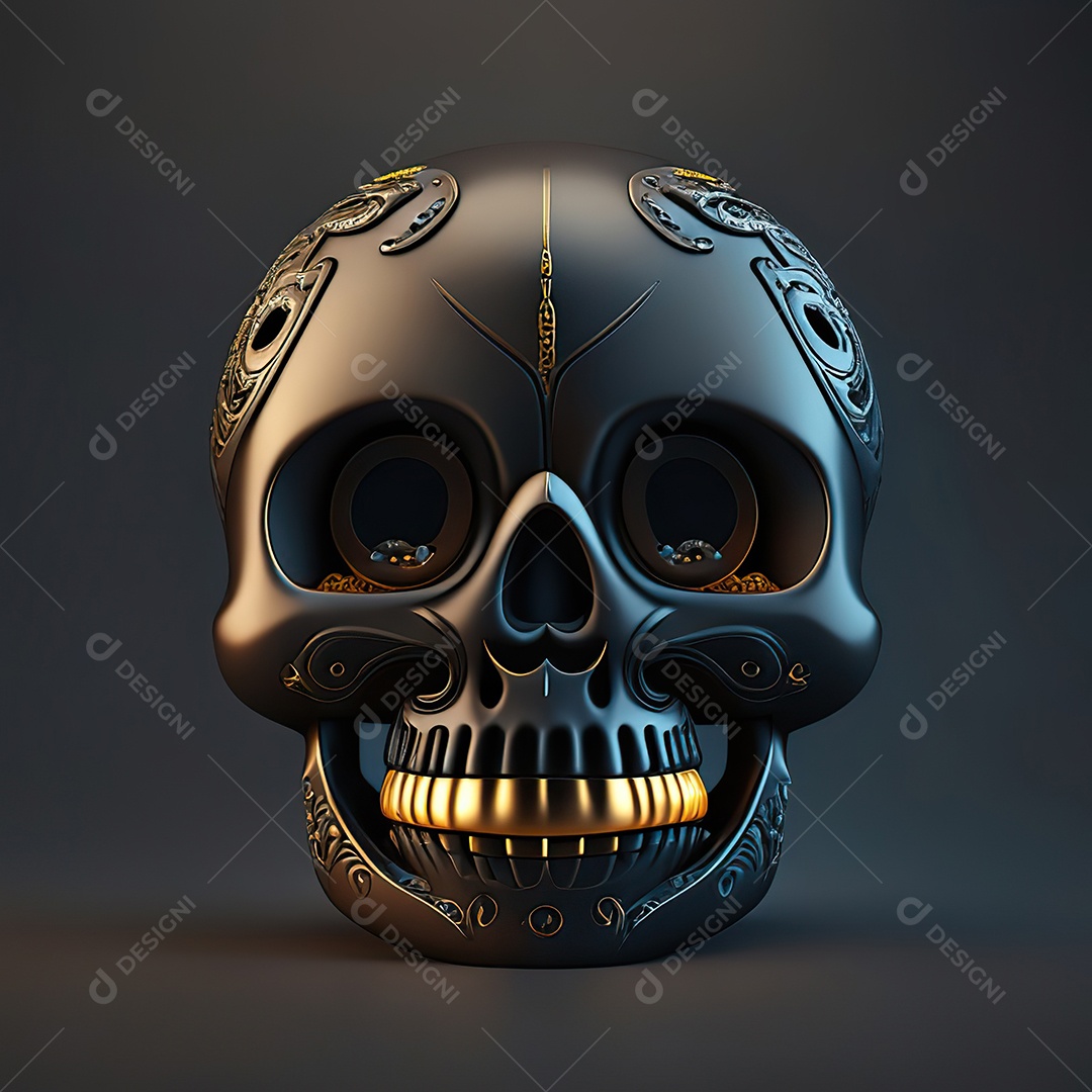 Crânio engraçado emoji altamente detalhado 8k octanagem