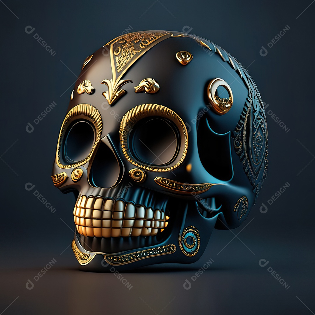 Crânio engraçado emoji altamente detalhado 8k octanagem