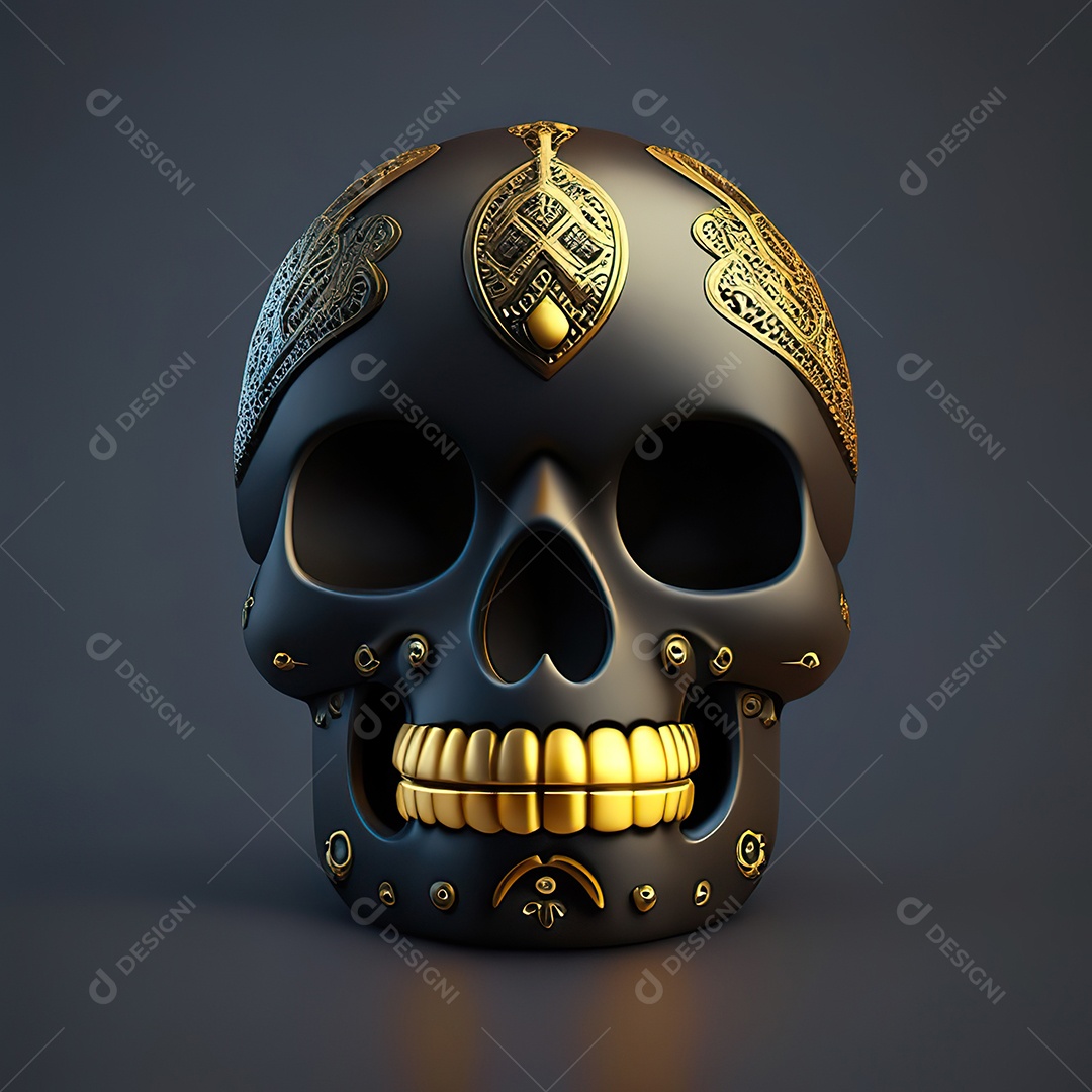 Crânio engraçado emoji altamente detalhado 8k octanagem