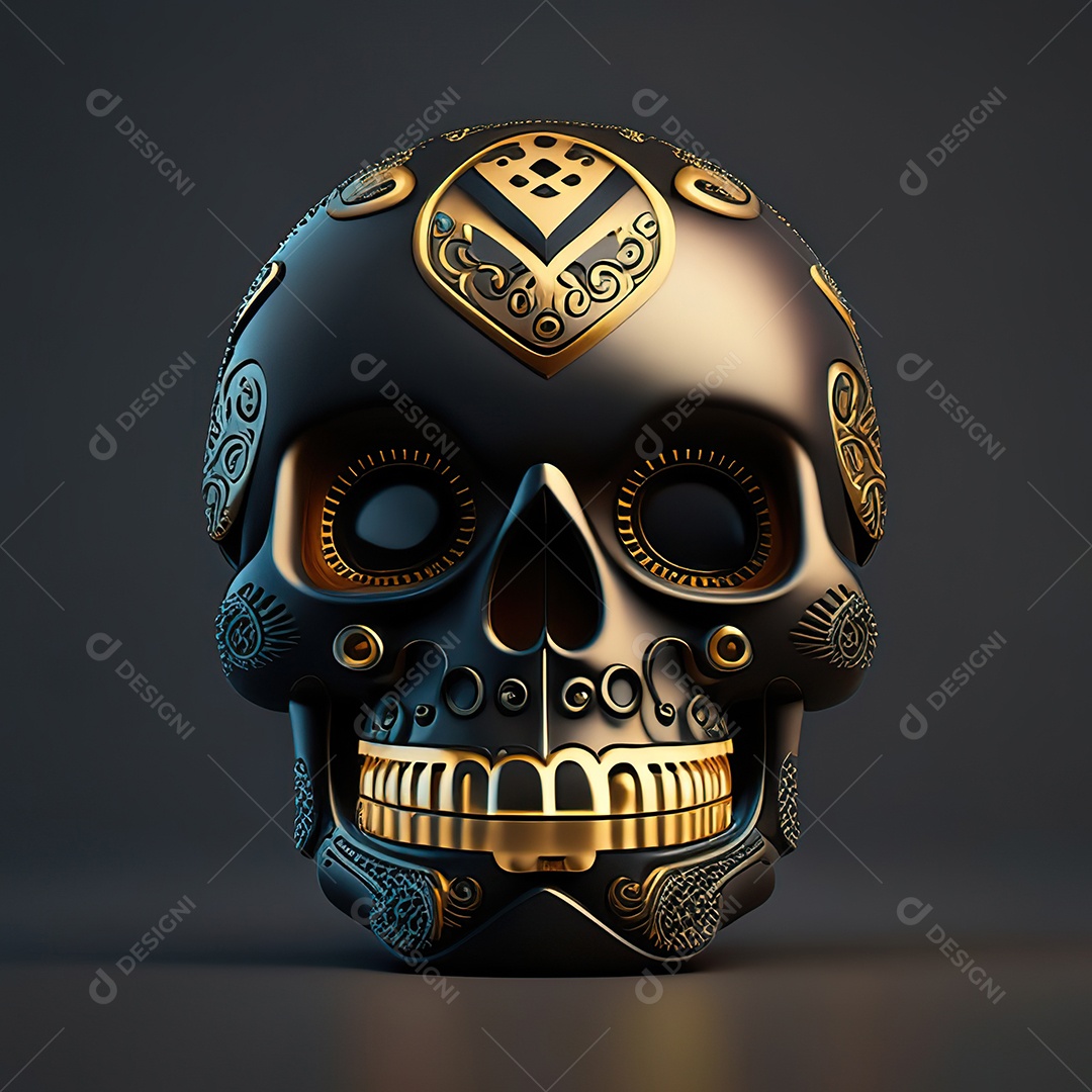 Caveira emoji engraçado altamente detalhado 8k
