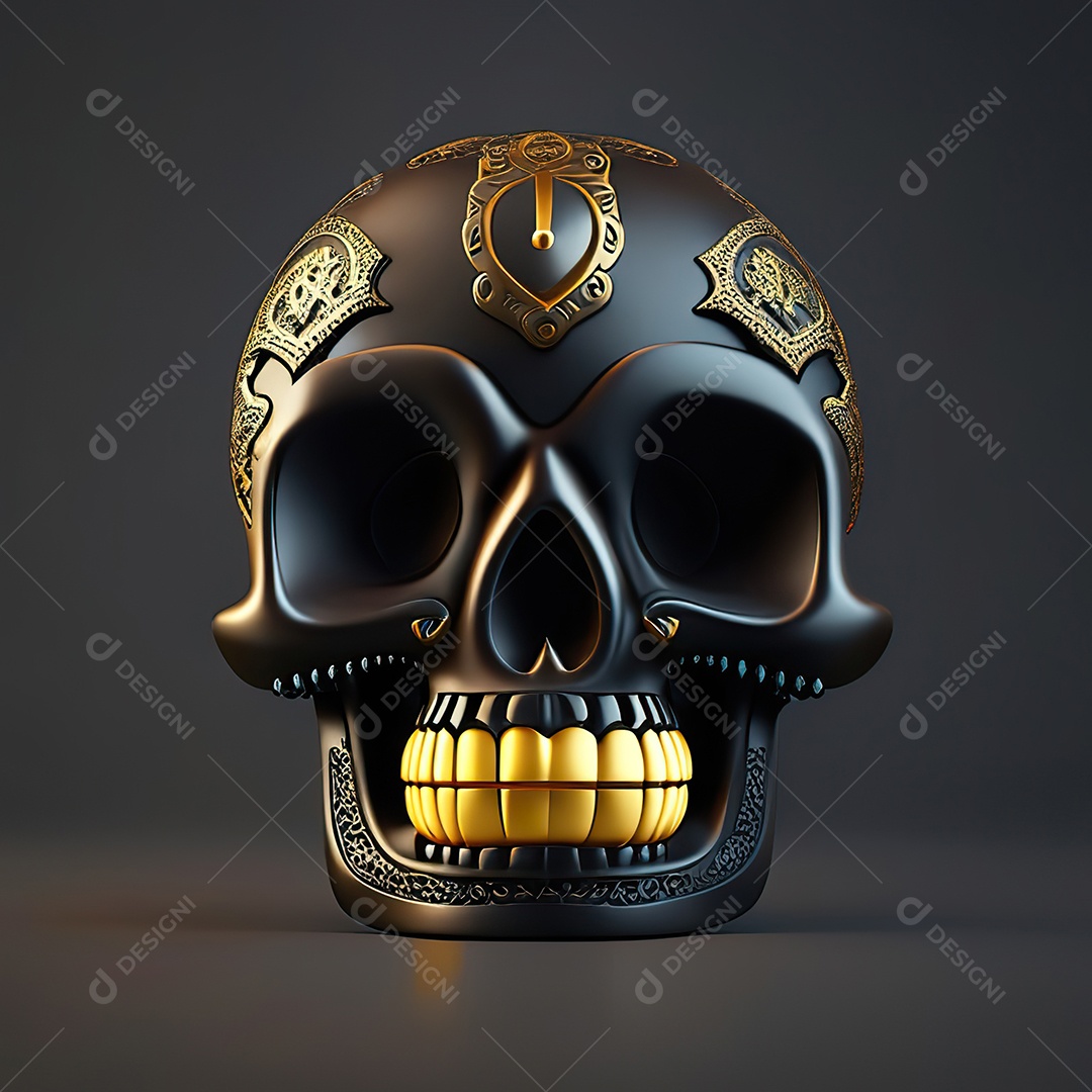 Caveira emoji engraçado altamente detalhado 8k