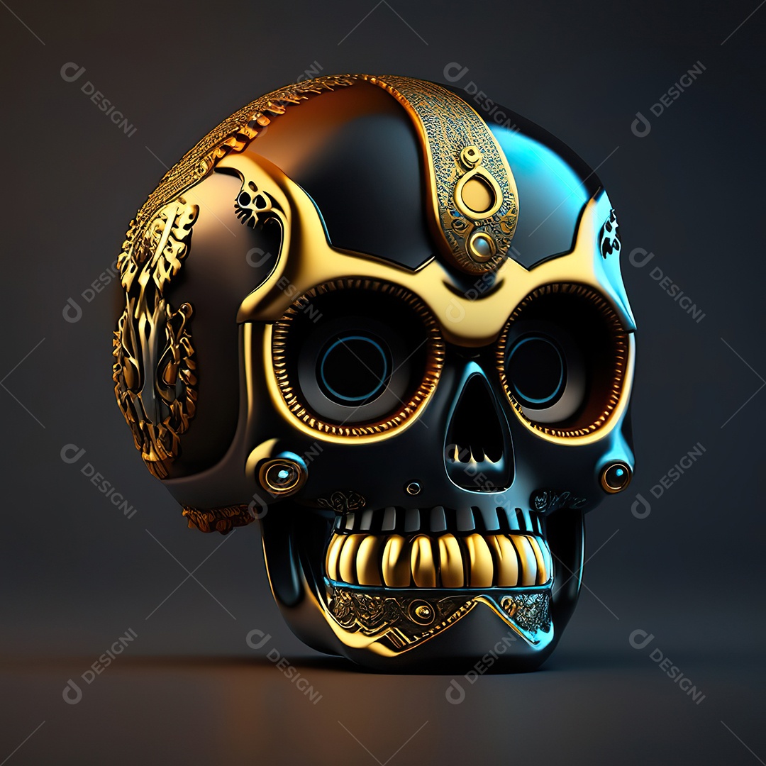 Caveira emoji engraçado altamente detalhado 8k