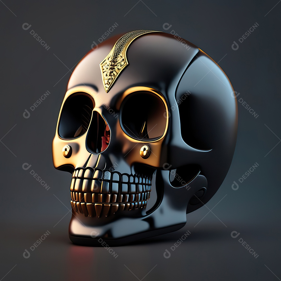 Caveira emoji engraçado altamente detalhado 8k