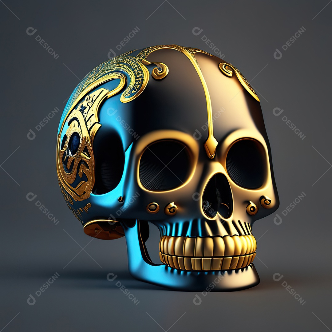 Caveira emoji engraçado altamente detalhado 8k