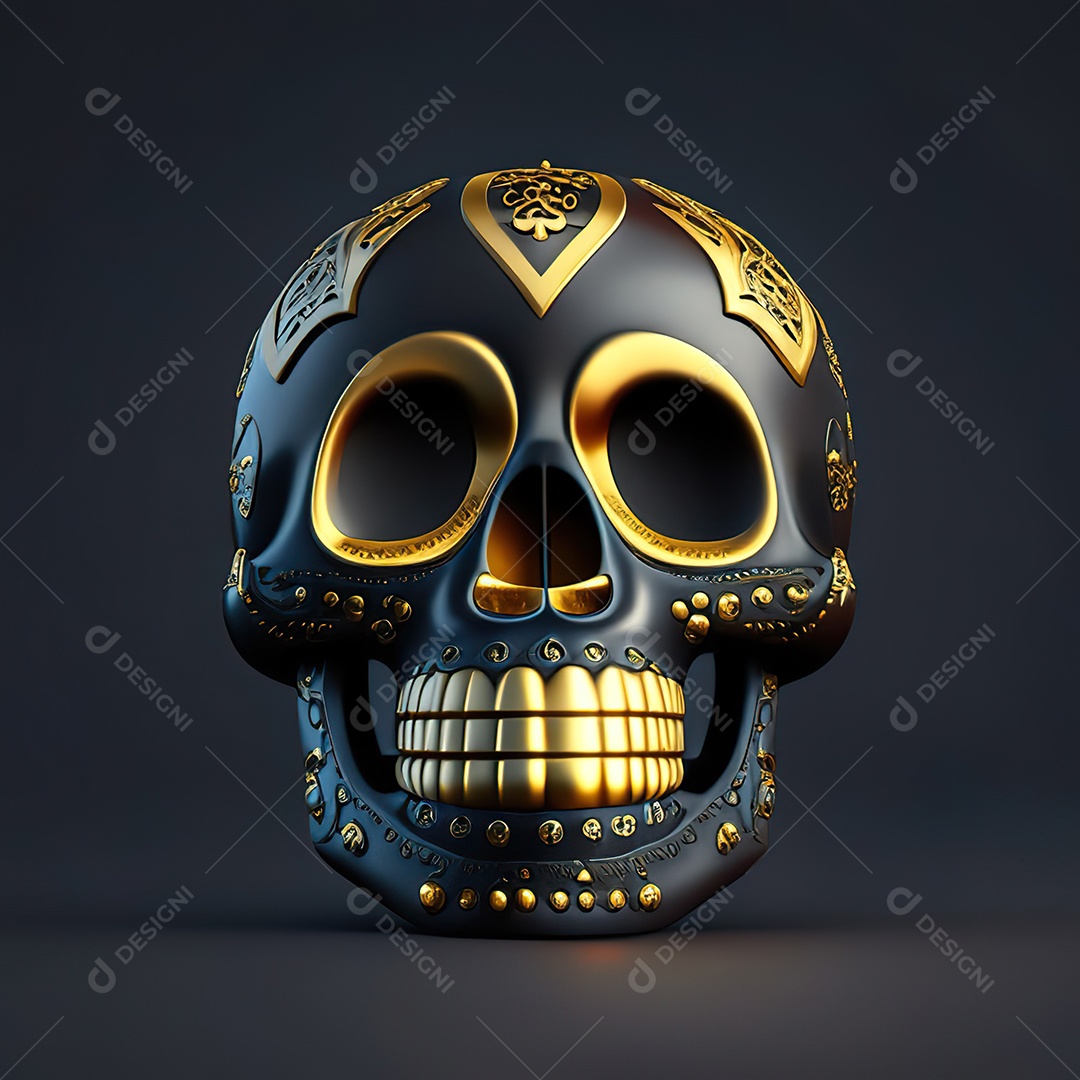 Caveira emoji engraçado altamente detalhado 8k