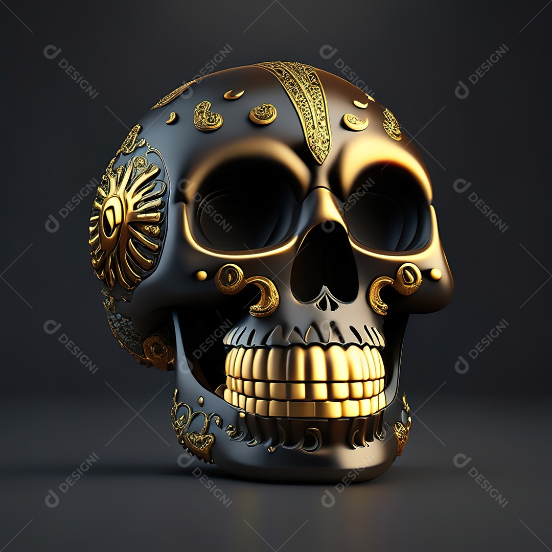 Caveira emoji engraçado altamente detalhado 8k