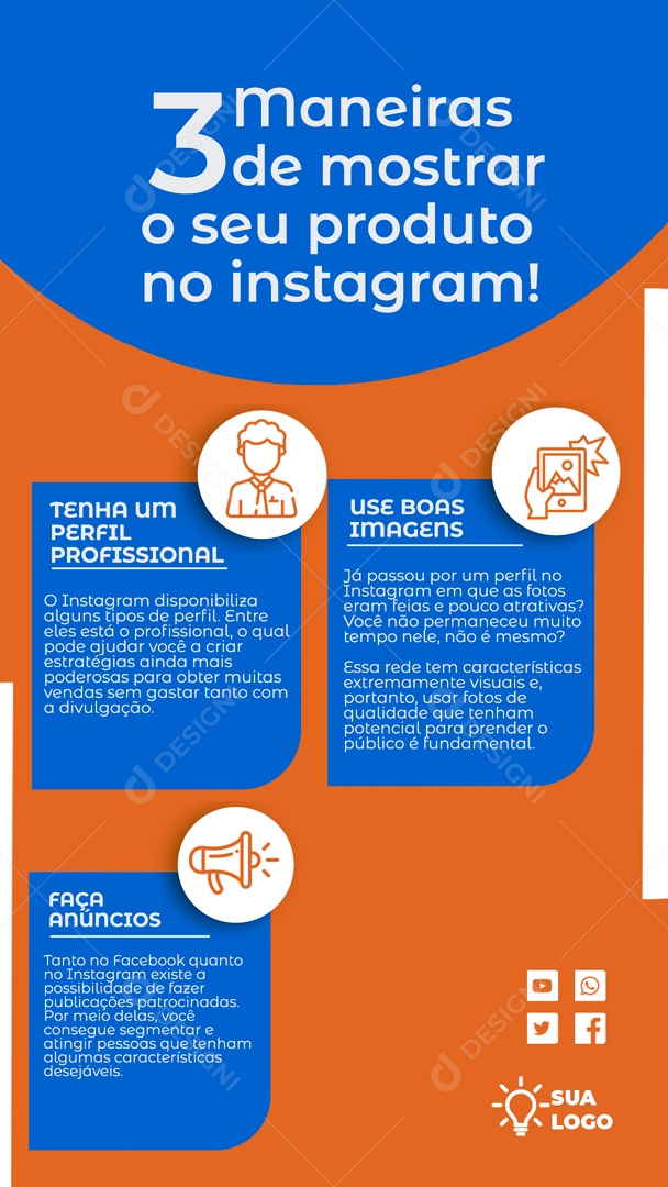 Story O seu Produto no Instagram Social Media PSD Editável