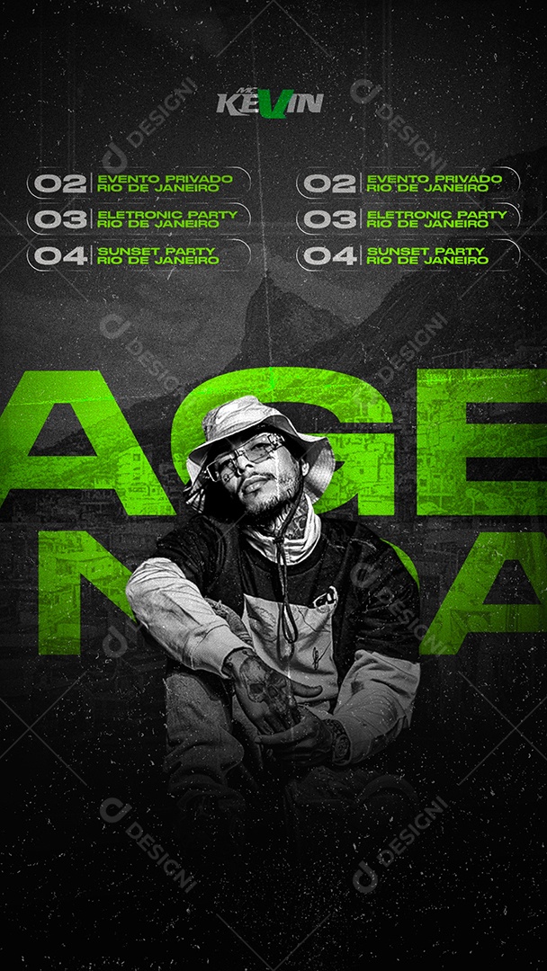 Story Agenda Mc Kevin Social Media PSD Editável