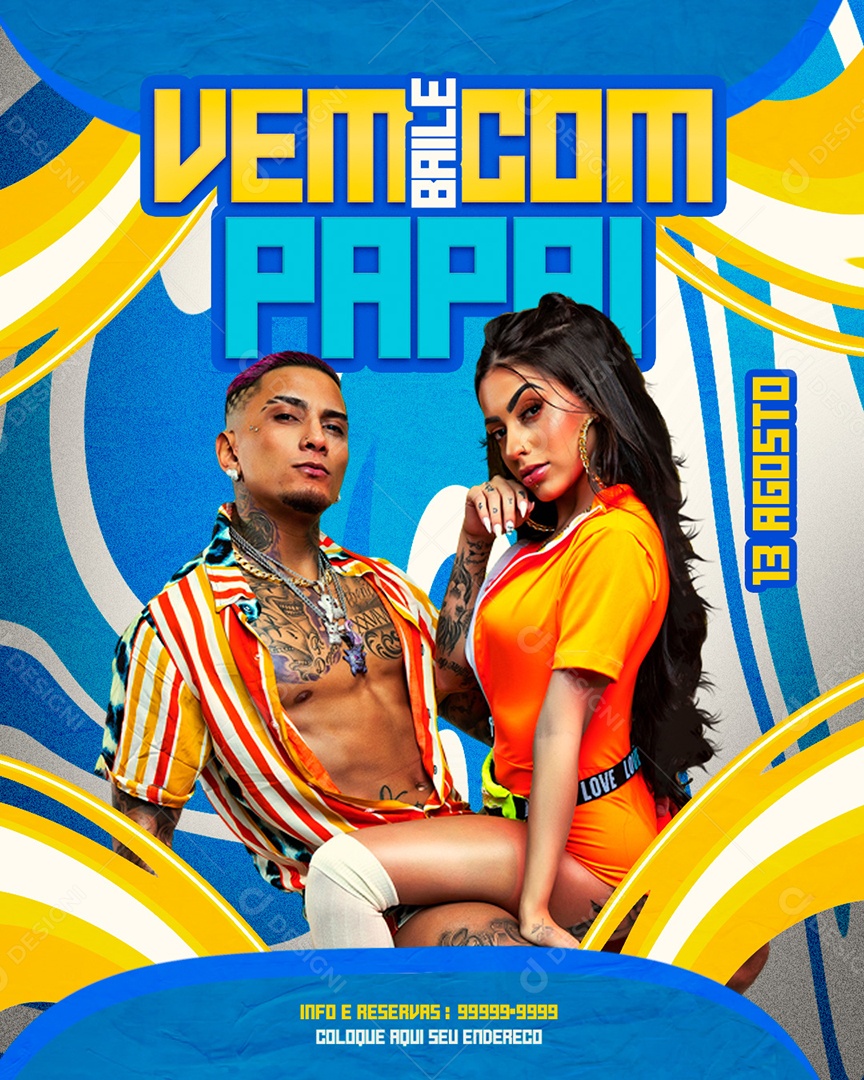 Feed Baile Vem Com Papai Social Media PSD Editável