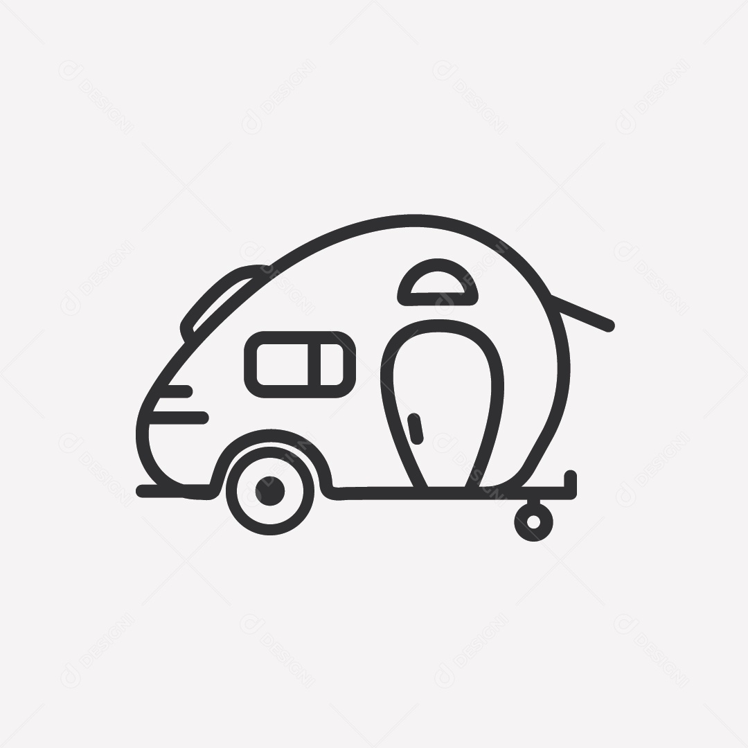 Carro Trailer Ilustração Vetor EPS