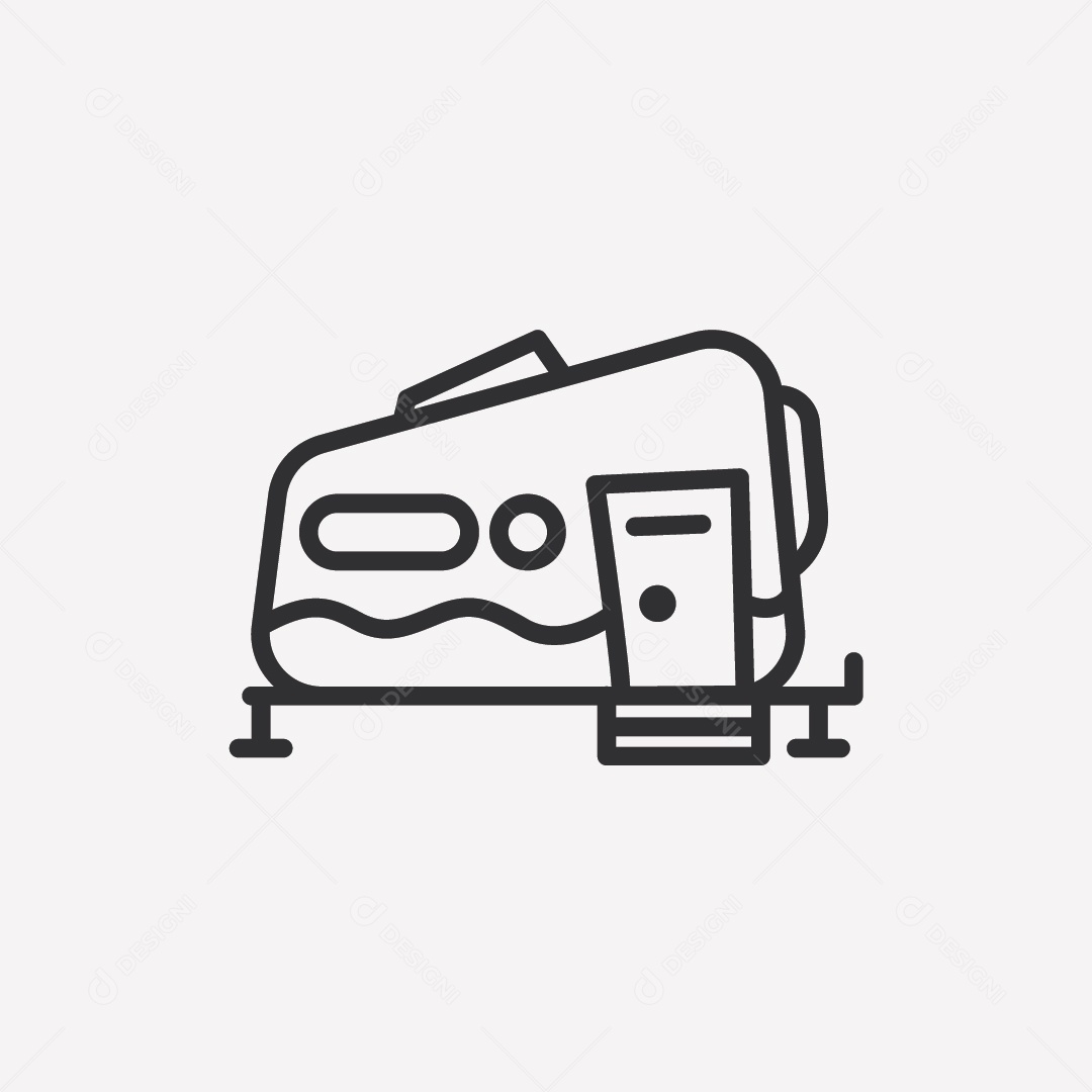 Carro Trailer Ilustração Vetor EPS