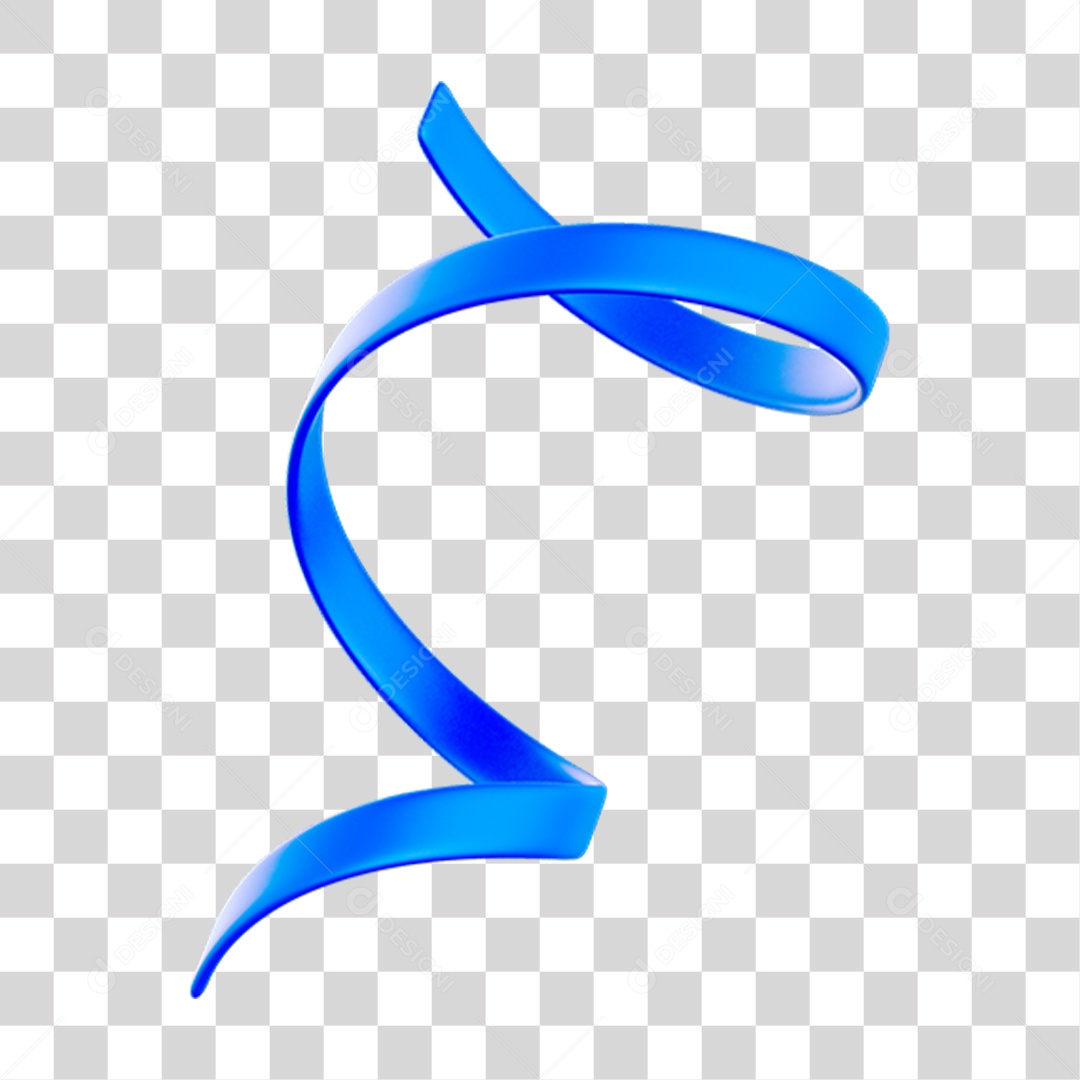 Elemento 3D Fitas Hélice Bandeira do Brasil para Composição PNG Transparente