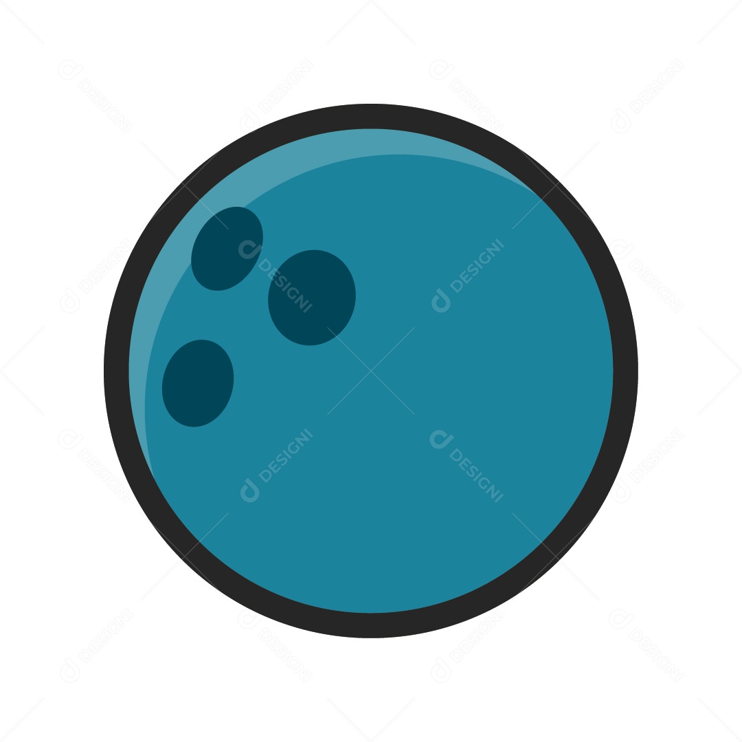 Bola de Boliche Ilustração Vetor EPS