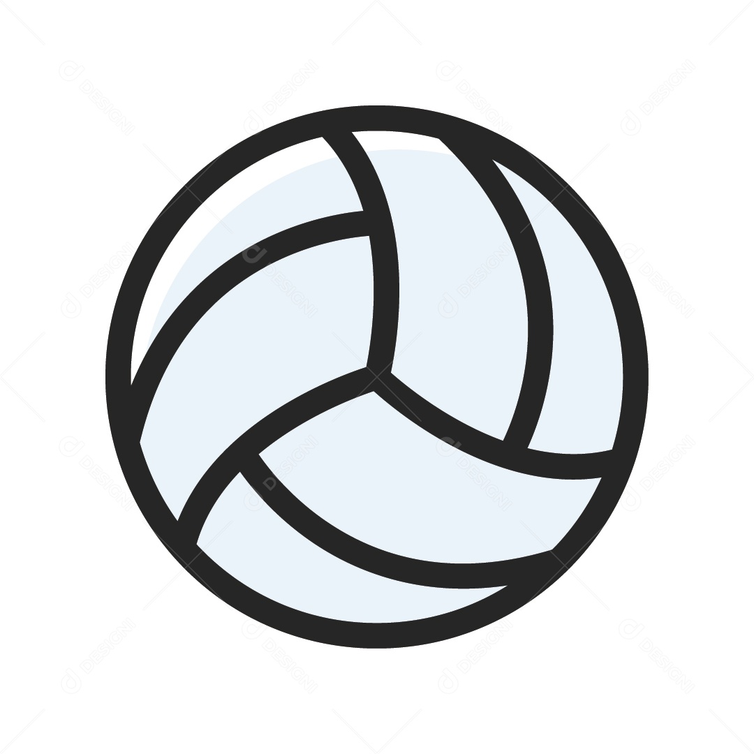 Bola de Vôlei Ilustração Vetor EPS