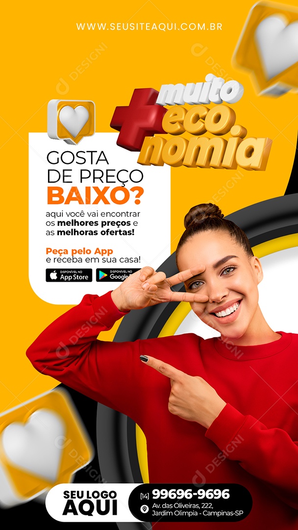 Social Media Story Gosta De Preço Baixo PSD Editável